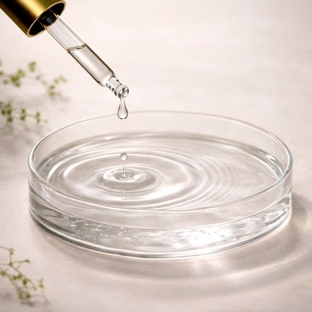Crystal-clear GloraMD Face Lift Serum formula with a lightweight, non-sticky appearance